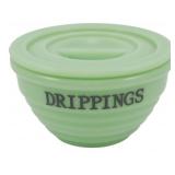 Jadeite Drippings Bowl w/ Lid 3"x5"