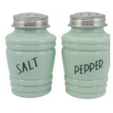 Jadeite Salt and Pepper Shakers 5"