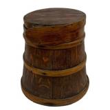 Early Hand Made Wooden Bucket 11"x9"