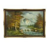 Framed Oil on Canvas - Signed - 40 x 27.5