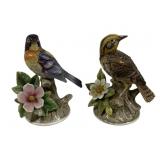 2 Andrea Bird Decor Figures - 6" Tall