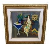 Framed Serigraph "Elegant Pause" signed