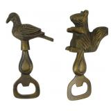 2 Figural Animal Bottle Openers