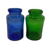 2 Glass Vases - 6.25" Tall - As Is/Chipped
