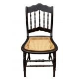 Vintage Cane Seat Chair - 33.5 x 17 x 18