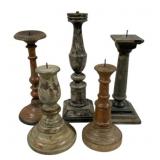 5 Candle Prickets 9" - 13.5" Tall