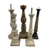 5 Candle Prickets 11" - 12.5" Tall