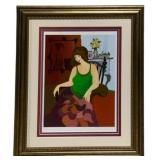 Framed Serigraph "Country Girl" signed