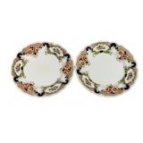 2 English John Maddock "Bombay" Plates 8" Round