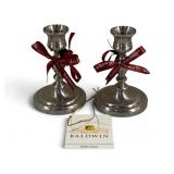 2 Baldwin Candleholders w/ Box - 5" Tall