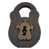 Antique Lock - As Is - No Key/Unlocked - 4.25 x 3