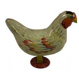 Tin Litho Metal Rooster - 7 x 8 x 3