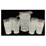 Anchor Hocking Wexford Pitcher & 6 Glasses
