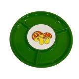 Lime Green Serving Tray w/ Mushrooms