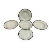 5 Mikasa Ivory China Plates