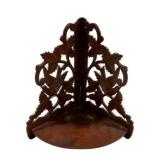 Victorian Carved Corner Wood Shelf 16.5"x20"x12"