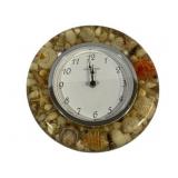 Shell & Lucite Wall Clock 9"