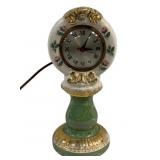Vintage Rococo Tall Porcelain Clock 12"
