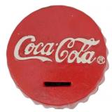 Cast Iron Coca-Cola Bottlecap Bank 1.5"x5"