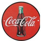 Cast Iron Coca-Cola Round Advertising Sign