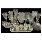 Assorted Glass Stemware & More