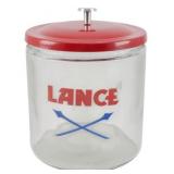 Lance Glass Store Jar w/ Red Metal Lid