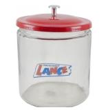 Lance Glass Store Jar w/ Red Metal Lid