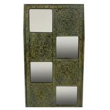 Green Metal/Mirror Tile Wall Decor - 20 x 11