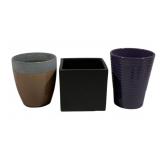 3 Ceramic Vases - 5.5",6",6.5" Tall