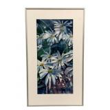 Elaine Nunnally Framed Watercolor - 24 x 14