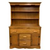 Vintage 2 Piece Maple Hutch