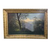Antique Oil On Canvas