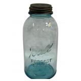 Blue Antique #4 Ball Jar, Zinc Lid, 10"