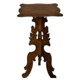 Victorian Carved Walnut Plant Stand