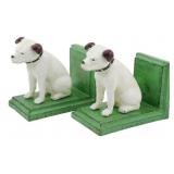 Pr Cast Iron Dog Bookends 5"