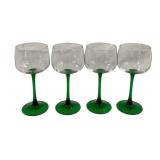 4 Stem Wine Glasses - 7" Tall