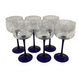 6 Wine Glasses - 7" Tall