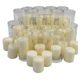 Assorted Candles & Candleholders - 6.5 & 8" Tall