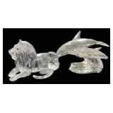 2 Swarovski Crystal Figures - As Is/Damaged