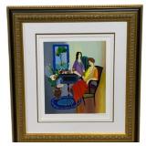 Framed Seriolithograph "After Dinner Relaxation"