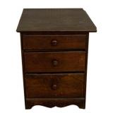 3 Drawer Wood Stand - 25 x 21 x 24