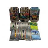 200 Pokemon Cards & 3 Metal Tins