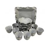 17 Pc Set Earthenware China