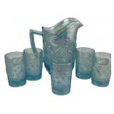 Imperial Glass Pitcher & 5 Tumblers