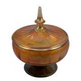 Carnival Glass Candy Dish - 7 x 5.5