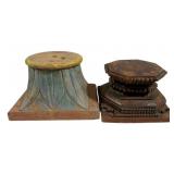 2 Wood Architectural Stands - 10.25 x 9