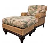Wicker Chair w/ Ottoman by Henry Link