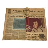 Elvis Presley Memphis Press Newspaper