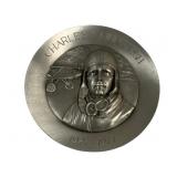 Charles Lindbergh Pewter Plate 10" round