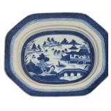 Chinese Blue Canton Serving Platter - 15.25 x 12.5